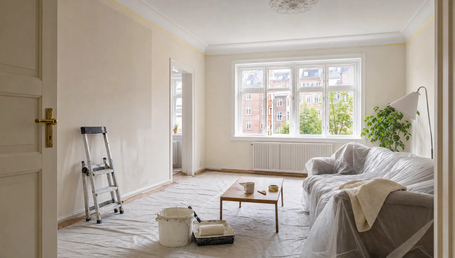 Maling til loft og væg med ensartet resultat
